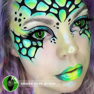 Snake Eyes Green Halloween Contact Lenses Yearly