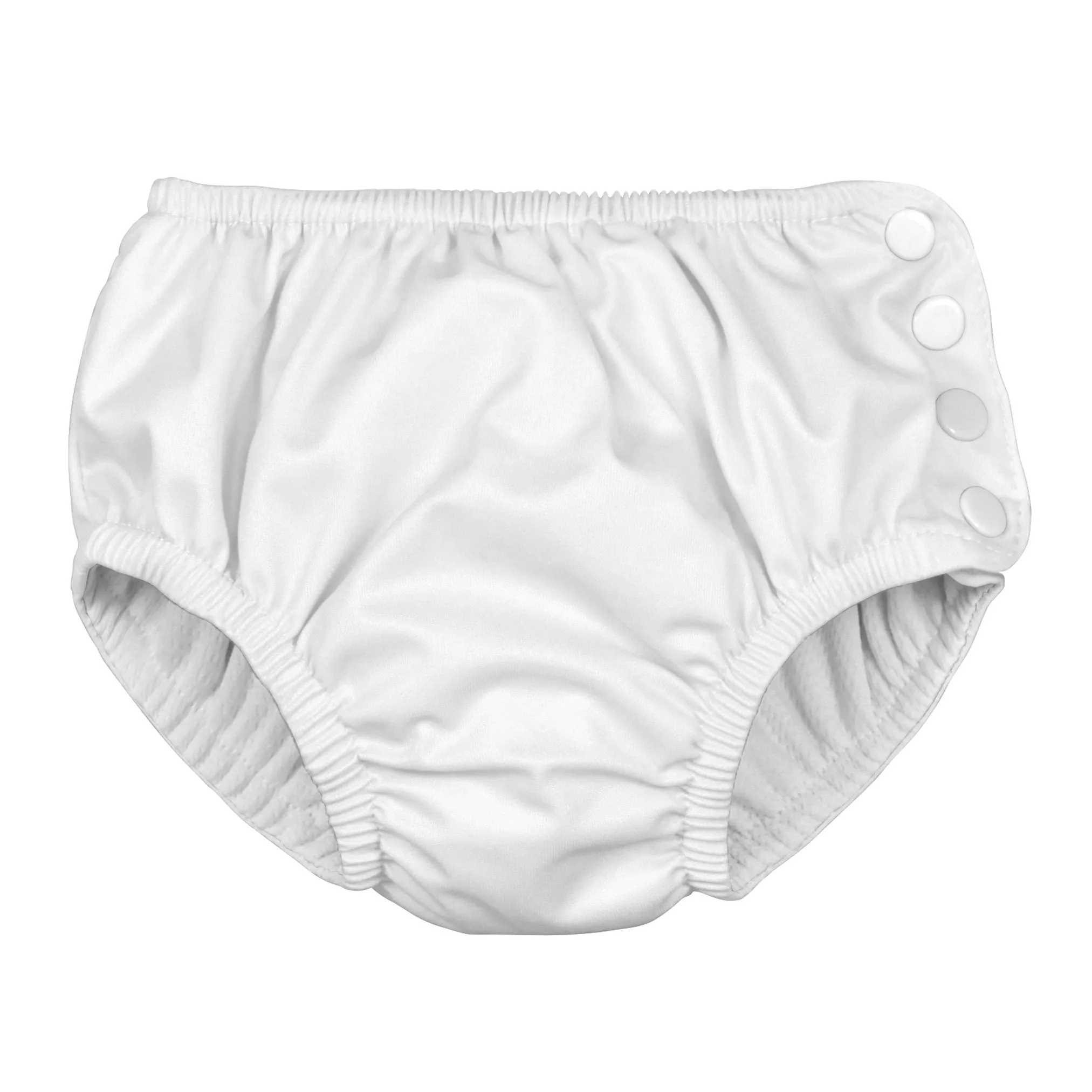 Snap Reusable Absorbent Swim Diaper-White (Min. of 2, multiples of 2)