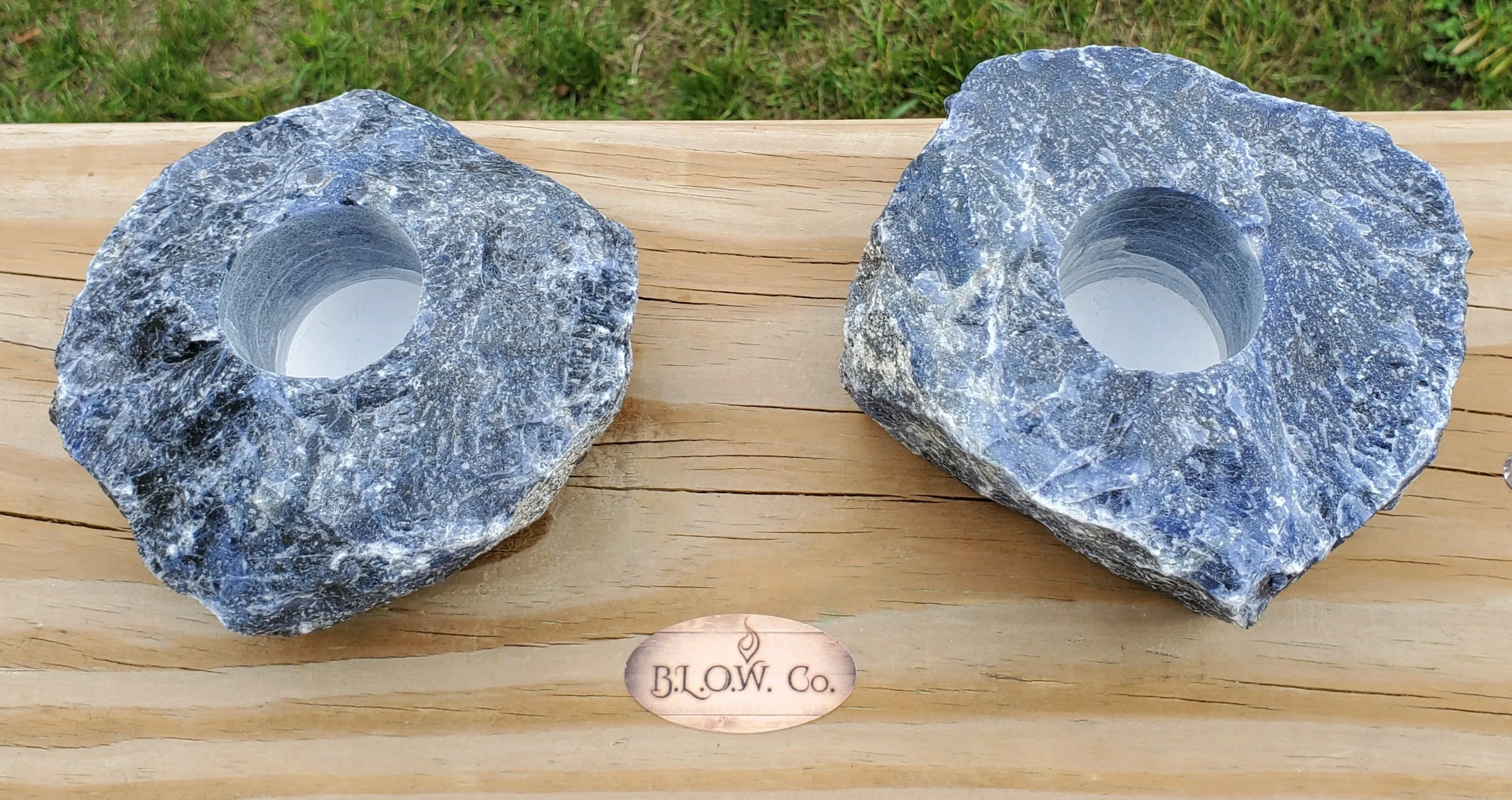 Sodalite Tea Light Holders