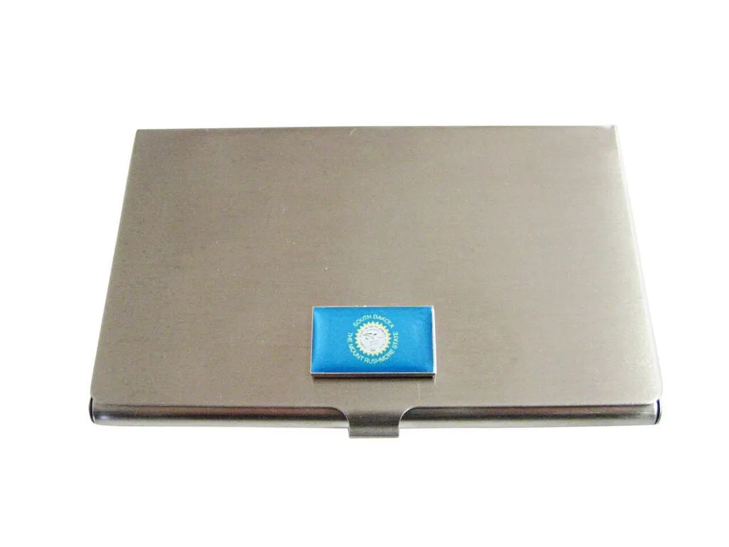 South Dakota State Flag Pendant Business Card Holder