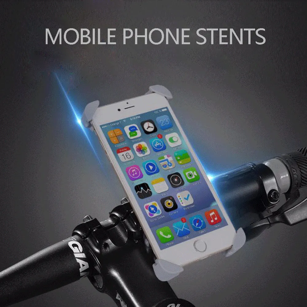 SP-168 360 Degree Rotation Four-claw Bicycle/Motorcycle/Mountain Bike Anti-fall Navigation Mobile Phone Bracket dark grey
