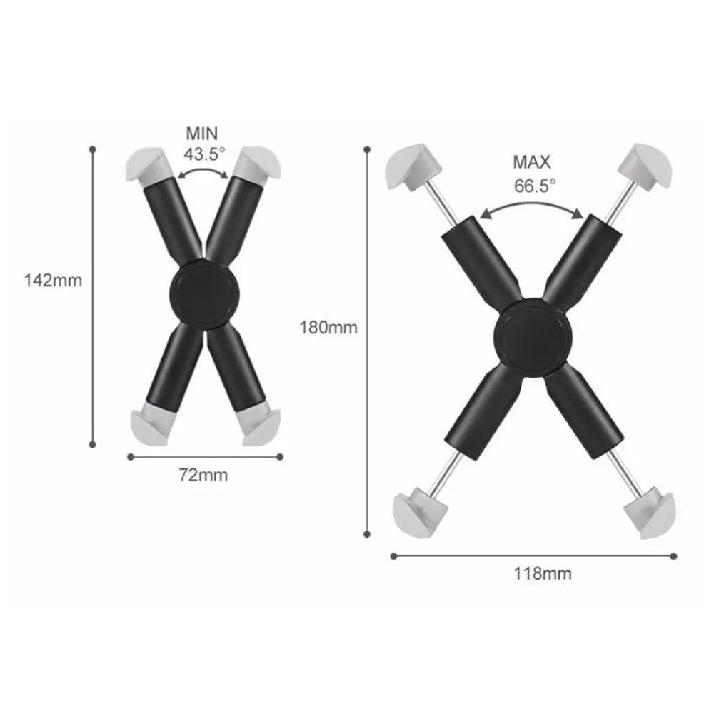 SP-168 360 Degree Rotation Four-claw Bicycle/Motorcycle/Mountain Bike Anti-fall Navigation Mobile Phone Bracket dark grey