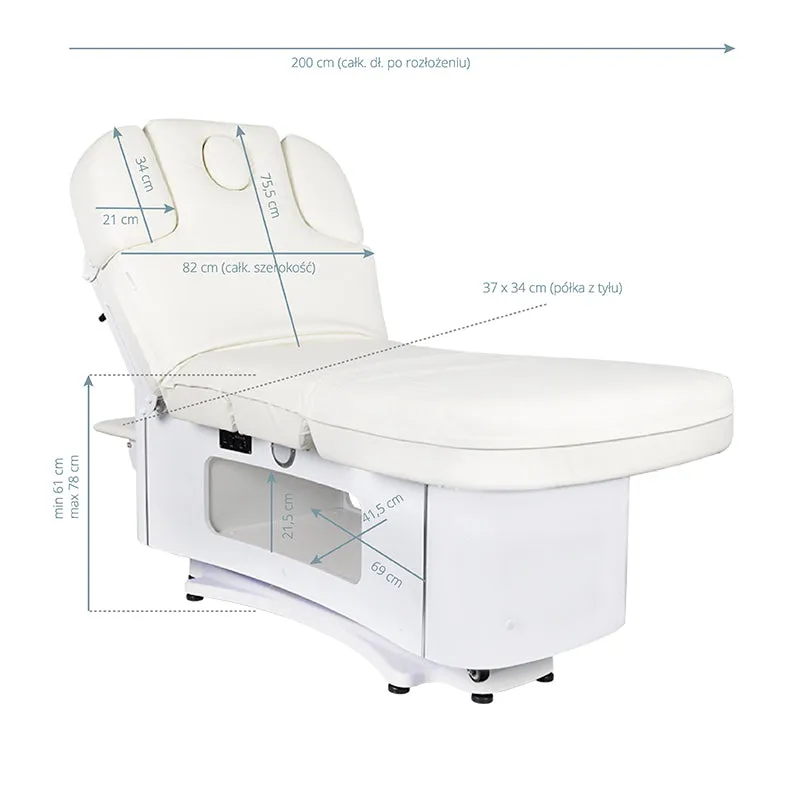 Spa cosmetic bed azzurro 379 exclusive 5 pot. white heated