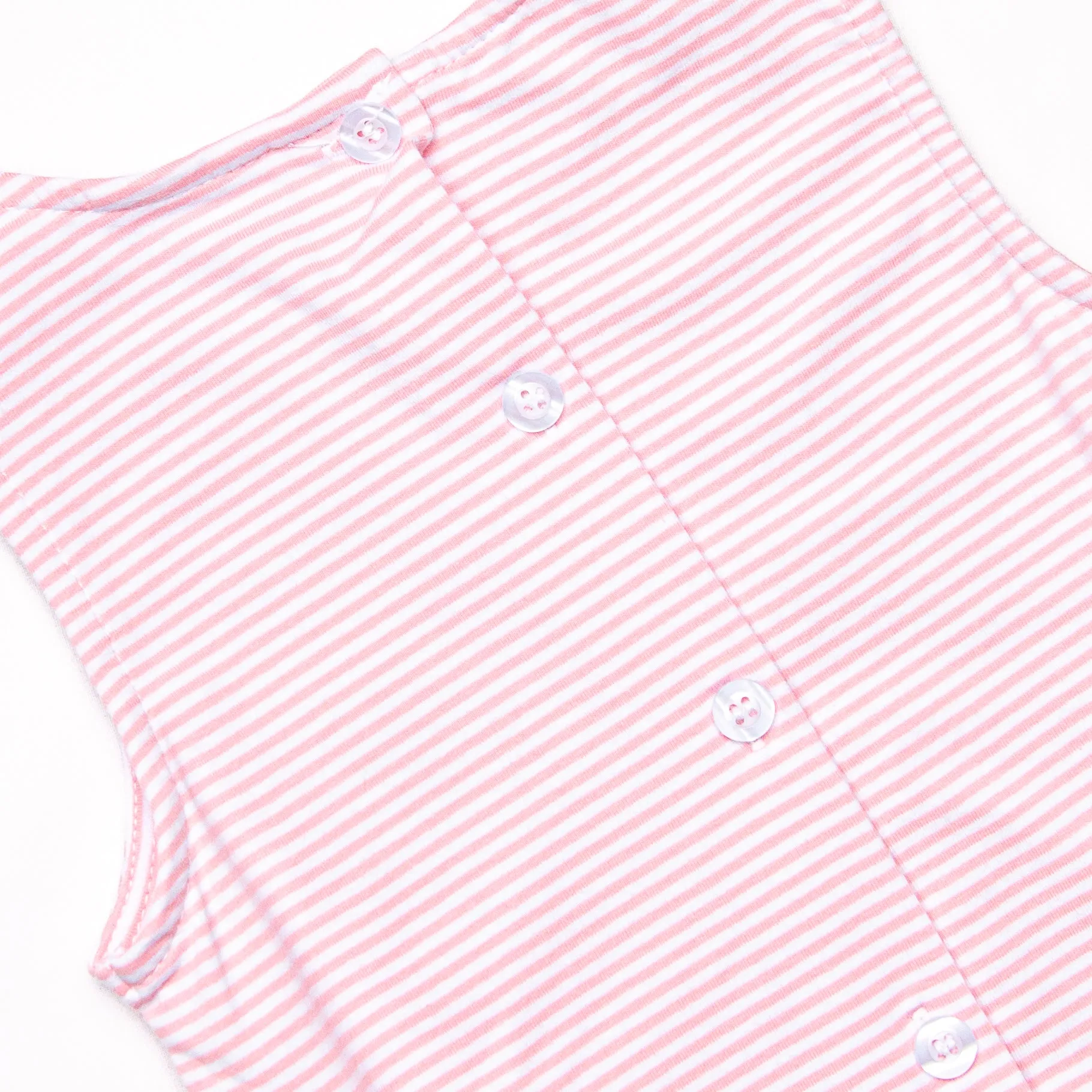 Spring Blooms Applique Diaper Set, Pink Stripe
