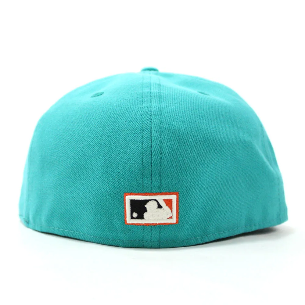St Louis Cardinals 2006 World Series New Era 59Fifty Fitted Hat (Glow in the Dark Teal PINK Under Brim)