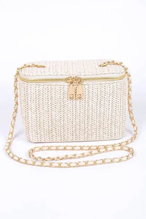 Straw Cosmetic Box Swing Bag