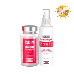 Super Combo Offer: Isdin Haircare Lambdapil 5 Alfa Plus Cap 60s   ISDIN  Lambdapil Anti-Hair Loss Lotion Spray 125Ml