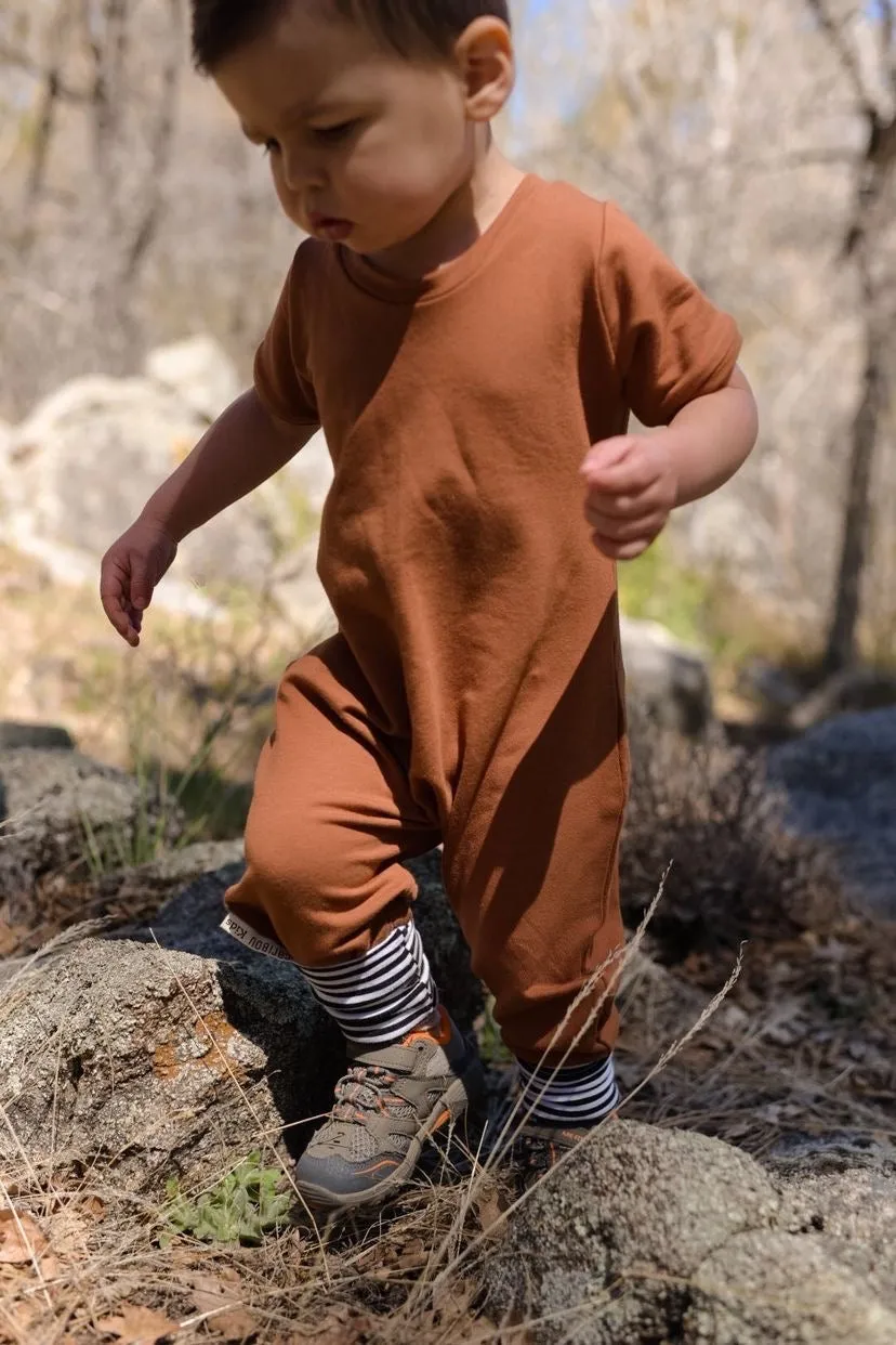 Terracotta Bamboo Short Sleeve Romper
