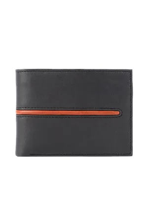 Textured Leather Billfold Wallet