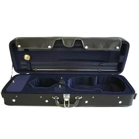 TG Oblong Violin Case Hill Style 4/4 - Black with Blue Interior