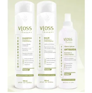 Therapy Fiomax Anti Hair Loss Scalp Treatment Home Care Kit 3 Itens - Vloss