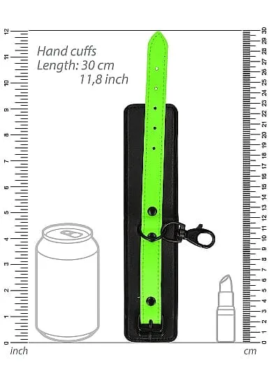 Thigh Cuffs with Belt and Handcuffs - Glow in the Dark