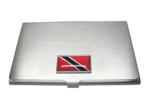 Thin Bordered Republic of Trinidad and Tobago Flag Business Card Holder