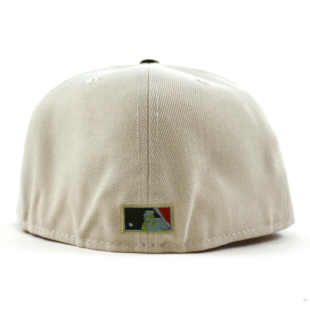 Toronto Blue Jays 20th Anniversary 1996 New Era 59Fifty Fitted Hat (GITD STONE BLACK NEW OLIVE Under Brim)