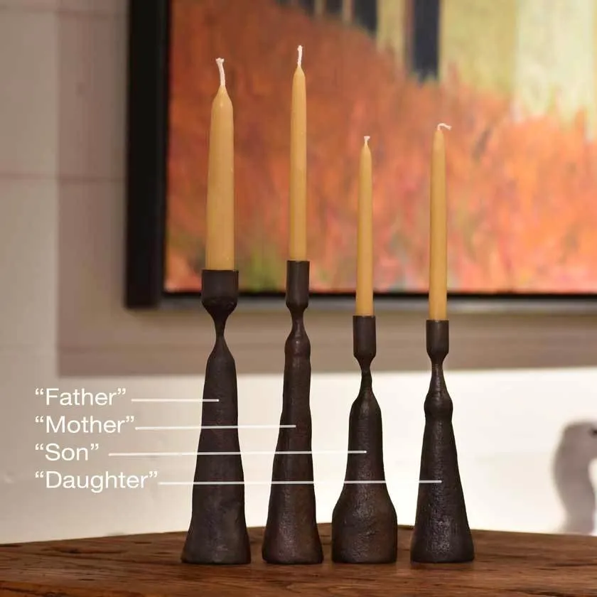 Tribe Family Iron Candle Holders