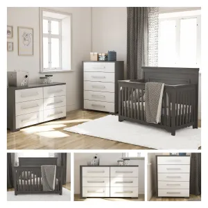 Trio collection joanna dark gray and white