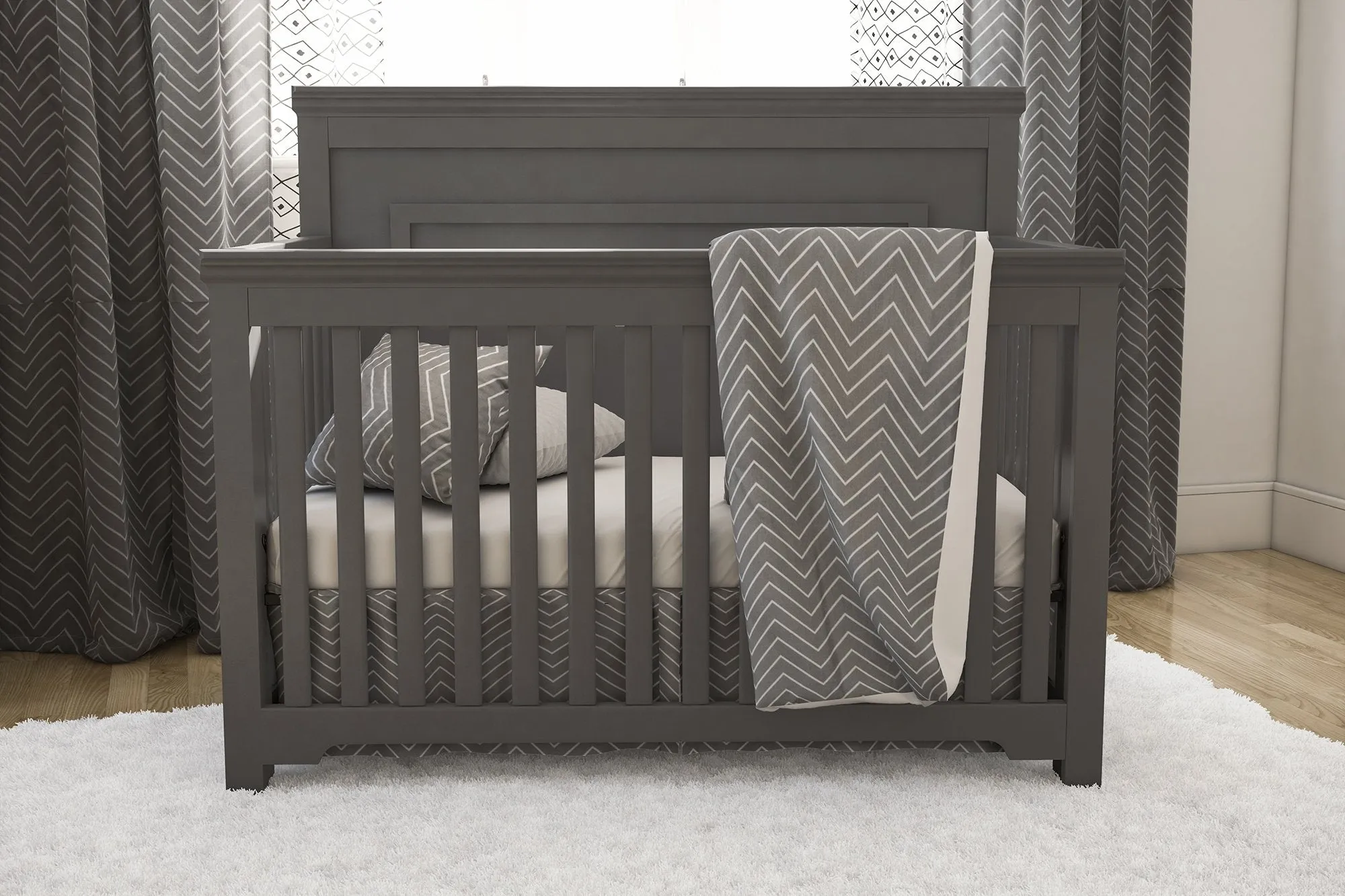 Trio collection joanna dark gray and white