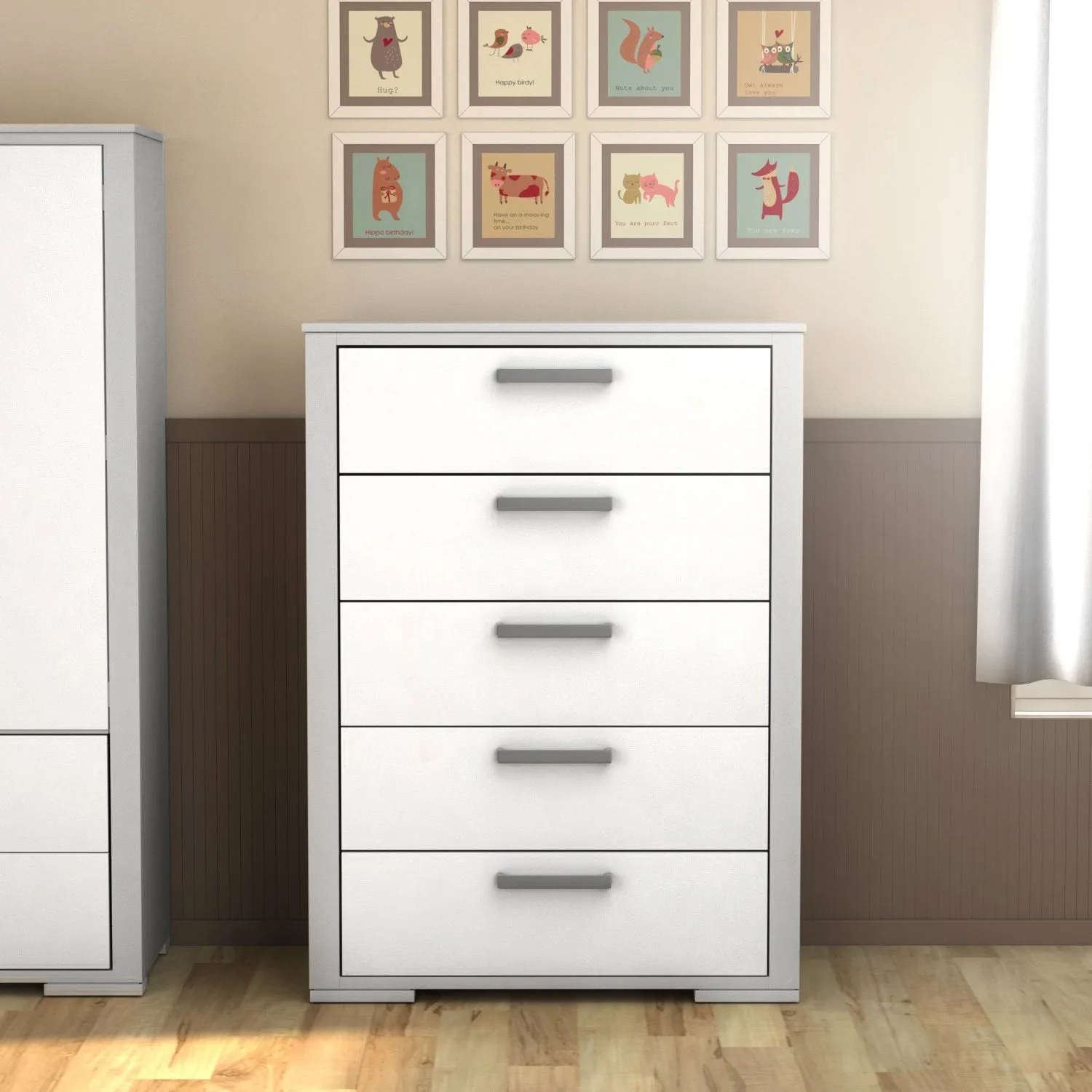 Trio collection karlstad light gray and white