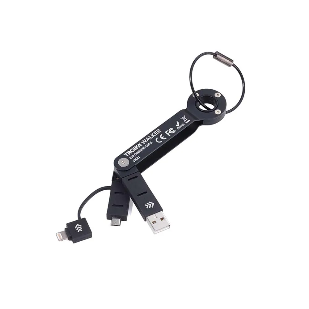Troika Walker USB Charging and Data Transfer Cable - Black