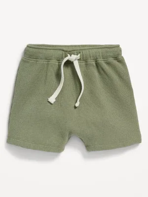 U-Shaped Thermal-Knit Pull-On Shorts for Baby