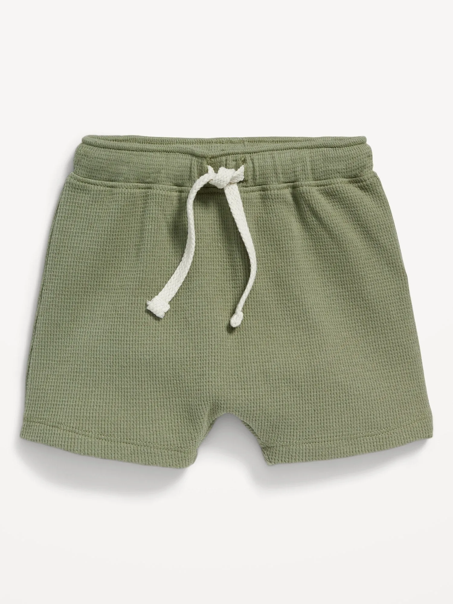 U-Shaped Thermal-Knit Pull-On Shorts for Baby