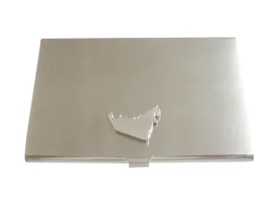 United Arab Emirates UAE Map Shape and Flag Design Business Card Holder