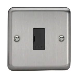 Varilight Classic Matt Chrome 13A Unswitched Fused Spur Black