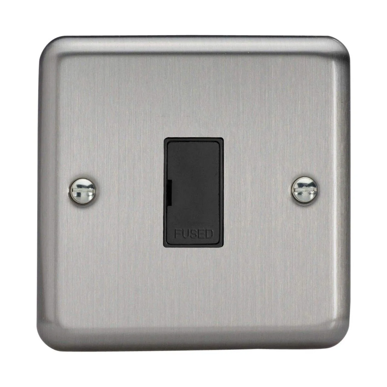 Varilight Classic Matt Chrome 13A Unswitched Fused Spur Black