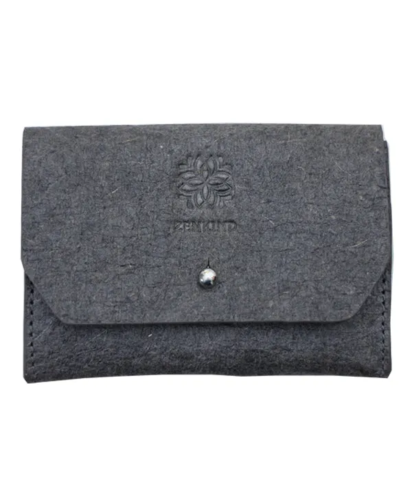 Vegan Flap Card Holder | Natural Flap Wallet made of coconut leather