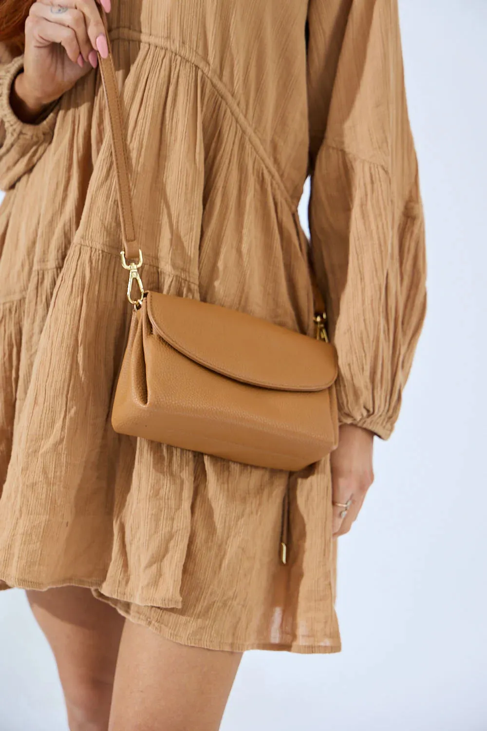 Vegan PU Leather Malibu Crossbody Bag