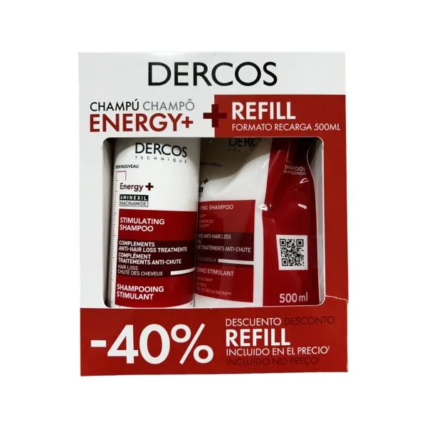 Vichy Dercos Energy  Stimulating Shampoo 2x400ml