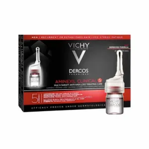 Vichy Dercos Technique Aminexil Clinical 5 Targets Men Ampoules x12