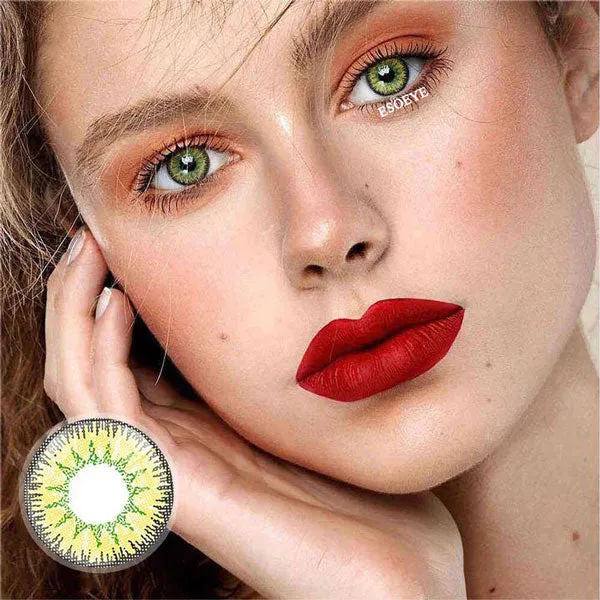 Vika Tricolor Yellow Colored Contact Lenses Yearly