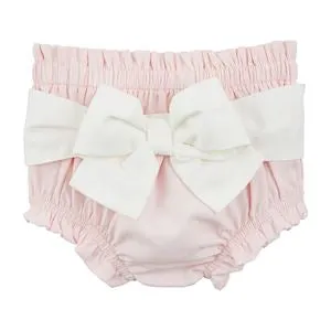 White Bow Diaper Cover