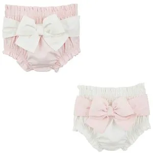 White Bow Diaper Cover