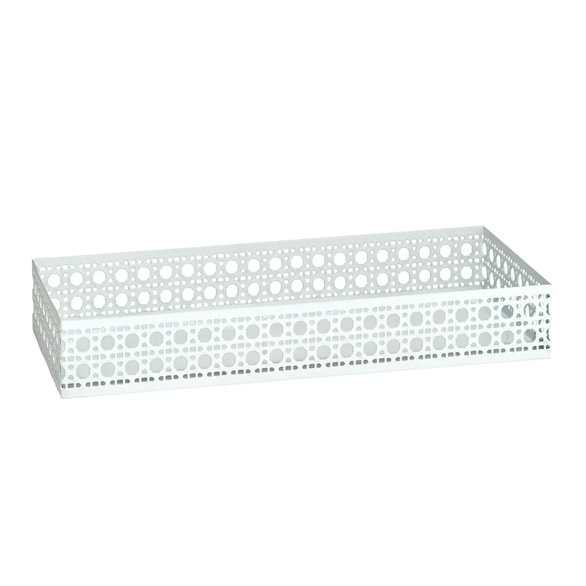 White Pierced Double Jar Candle Holder