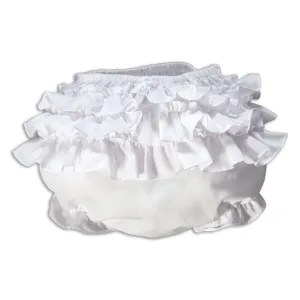White Ruffled Diaper Cover