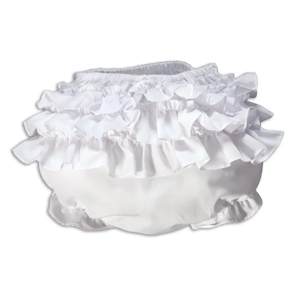 White Ruffled Diaper Cover