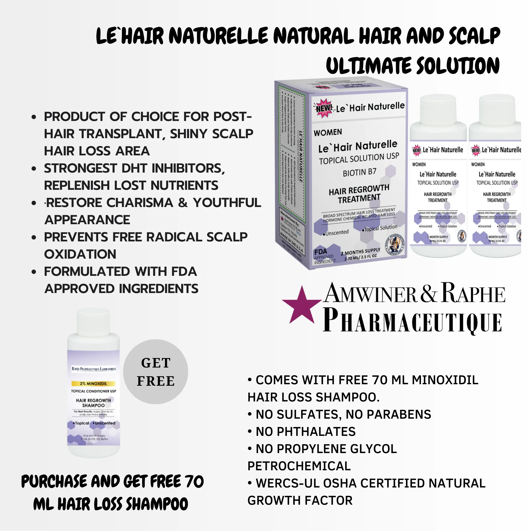 Wholesale 10% BiotiNoxil Suspension for Overnight Hair Loss Treatment and Hair Thinning Treatment 5000 Unlabeled Bottles