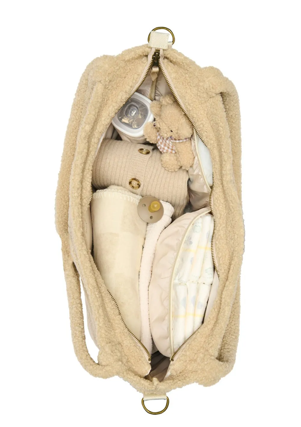 Wickeltasche 'Teddy Diaper Bag' Ecru