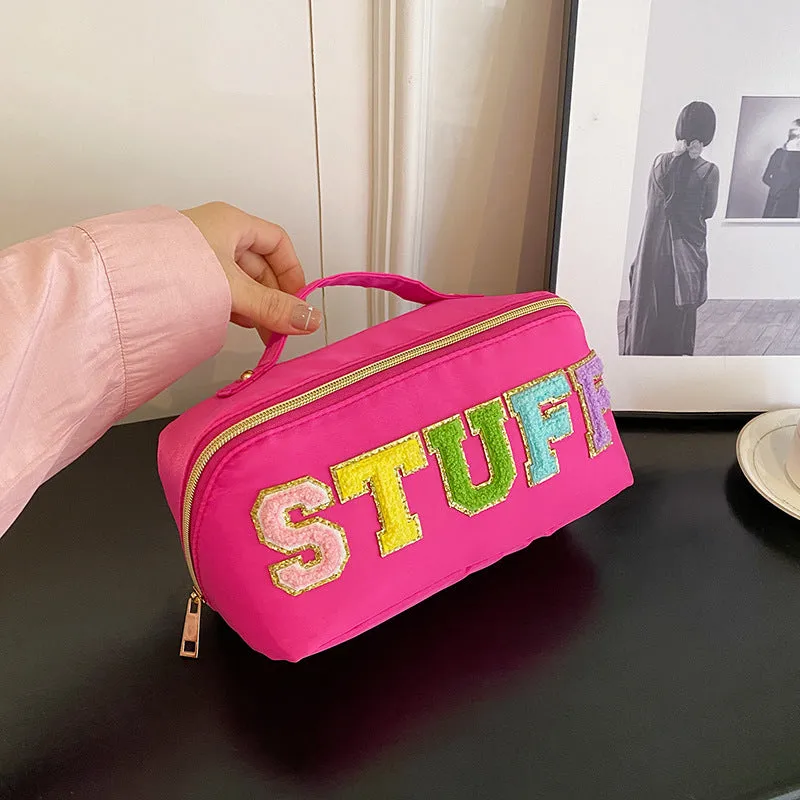Wind Nylon Portable Flocking Lettered Make-up Large Lock