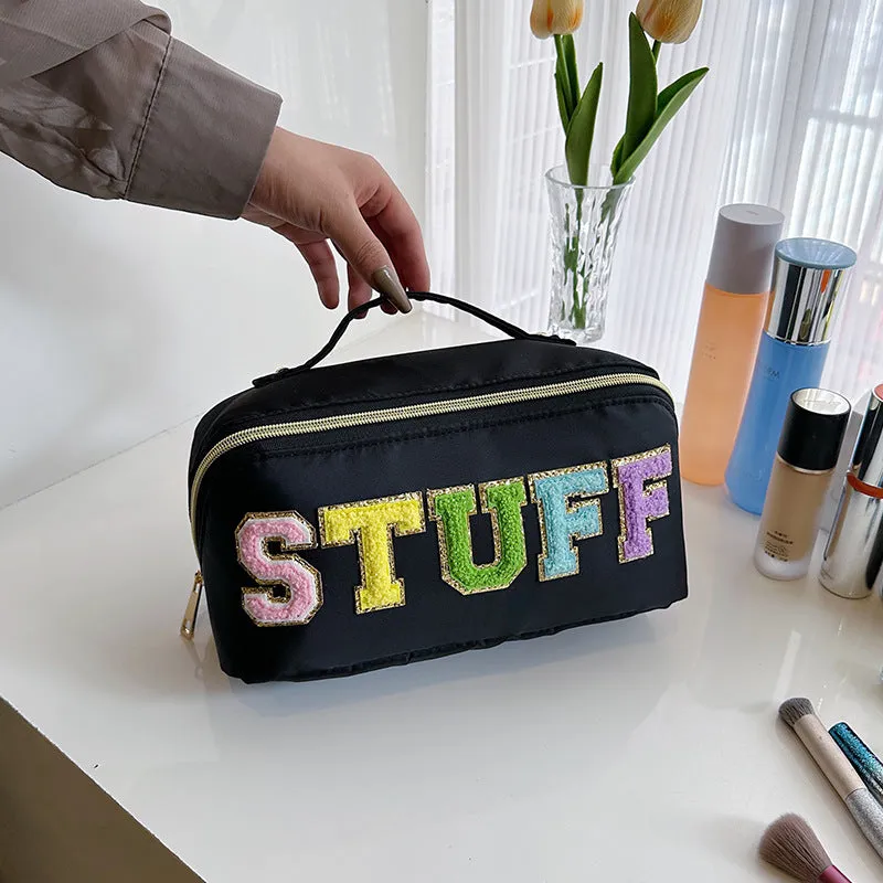 Wind Nylon Portable Flocking Lettered Make-up Large Lock