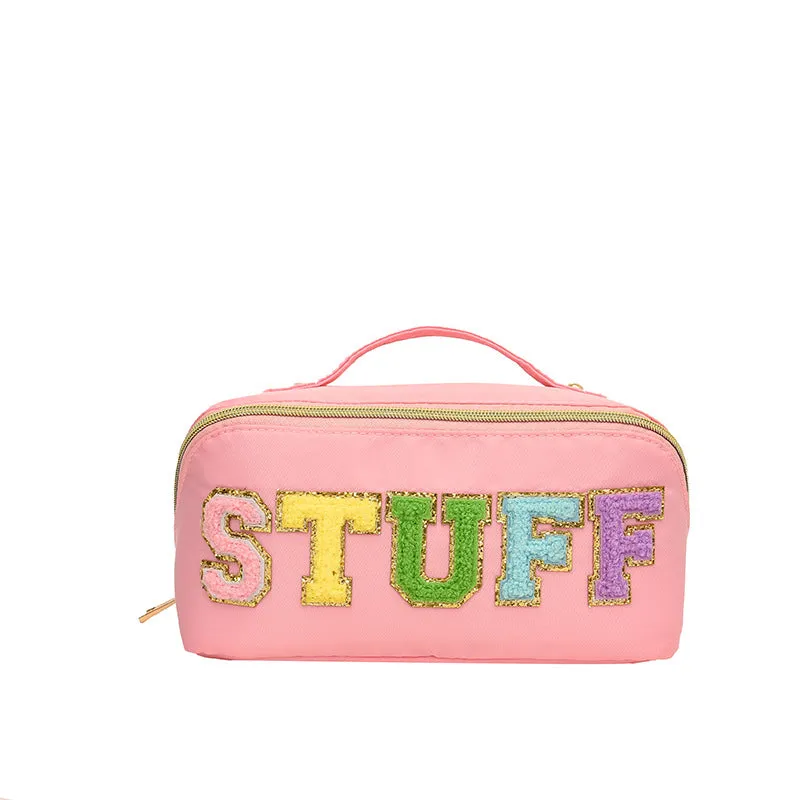 Wind Nylon Portable Flocking Lettered Make-up Large Lock