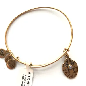 Women's Alex And Ani | Crystal Dove Bangle Bracelet | Raf Gold