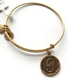 Women's Alex And Ani | Initial G Bangle Bracelet | Gold