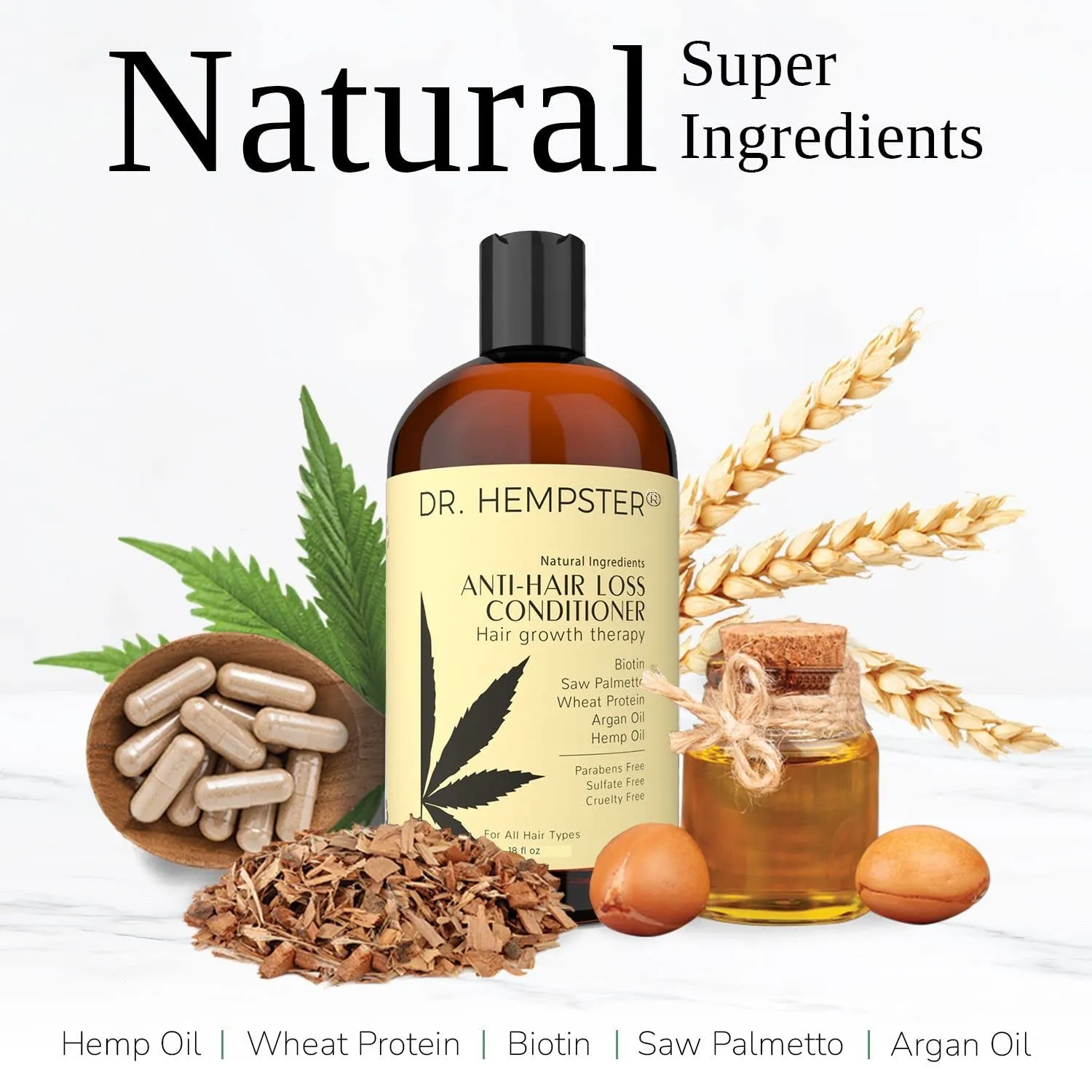 Women'S and Men'S Hair Growth Conditioner - Biotin and Hemp anti Hair Loss Treatment for Thinning Hair - Natural and Organic Thickening and Volumizing Ingredients - No Parabens or Sulphates