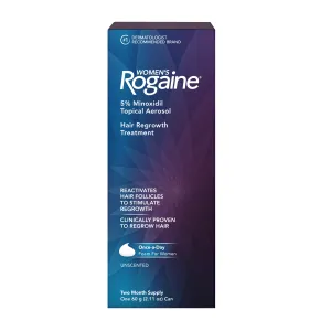 Women's Rogaine 5% Minoxidil Foam for Hair Regrowth, 2-Month Supply, 2.11 Oz, 2 Ct