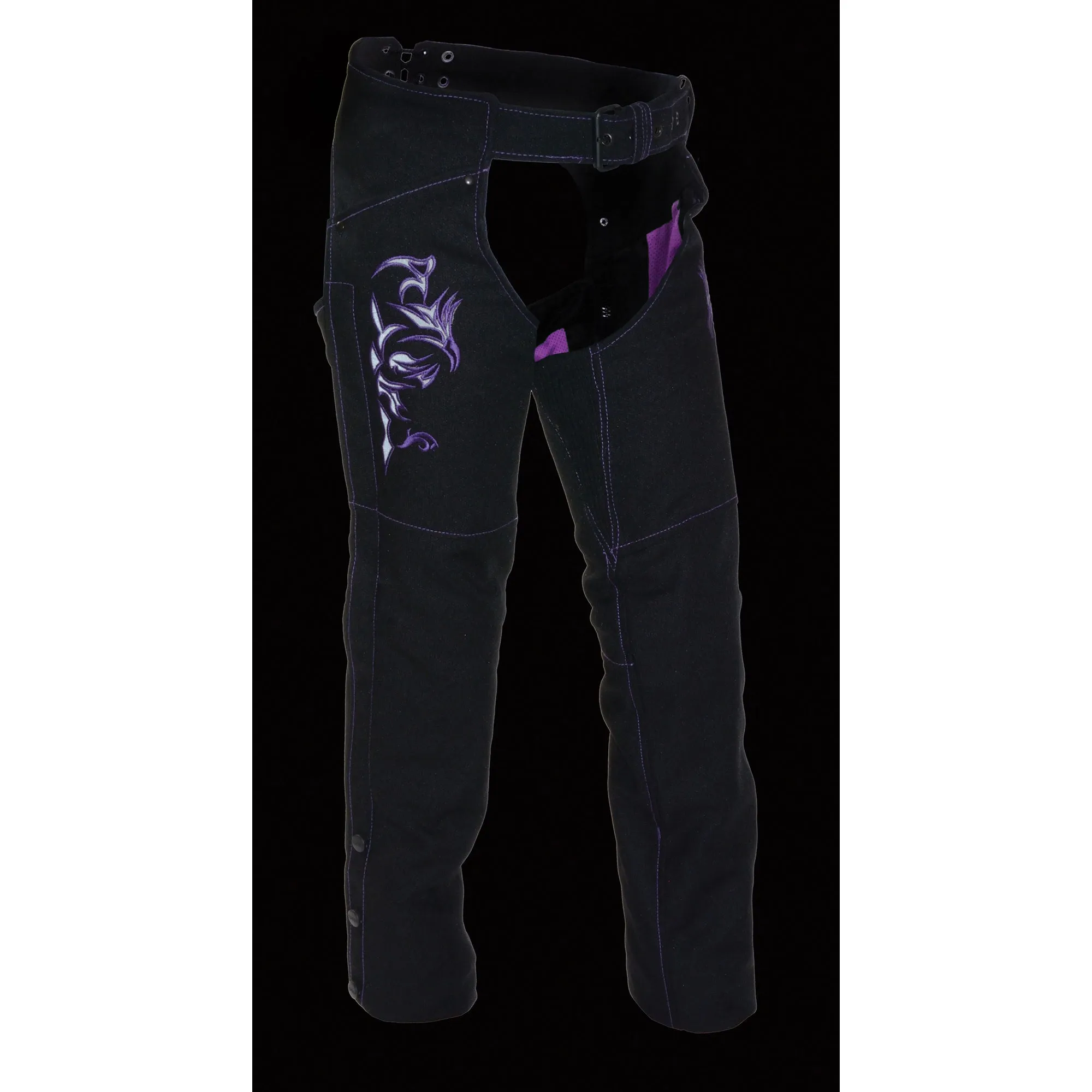 Women's Textile Chap w/ Tribal Embroidery & Reflective Detail