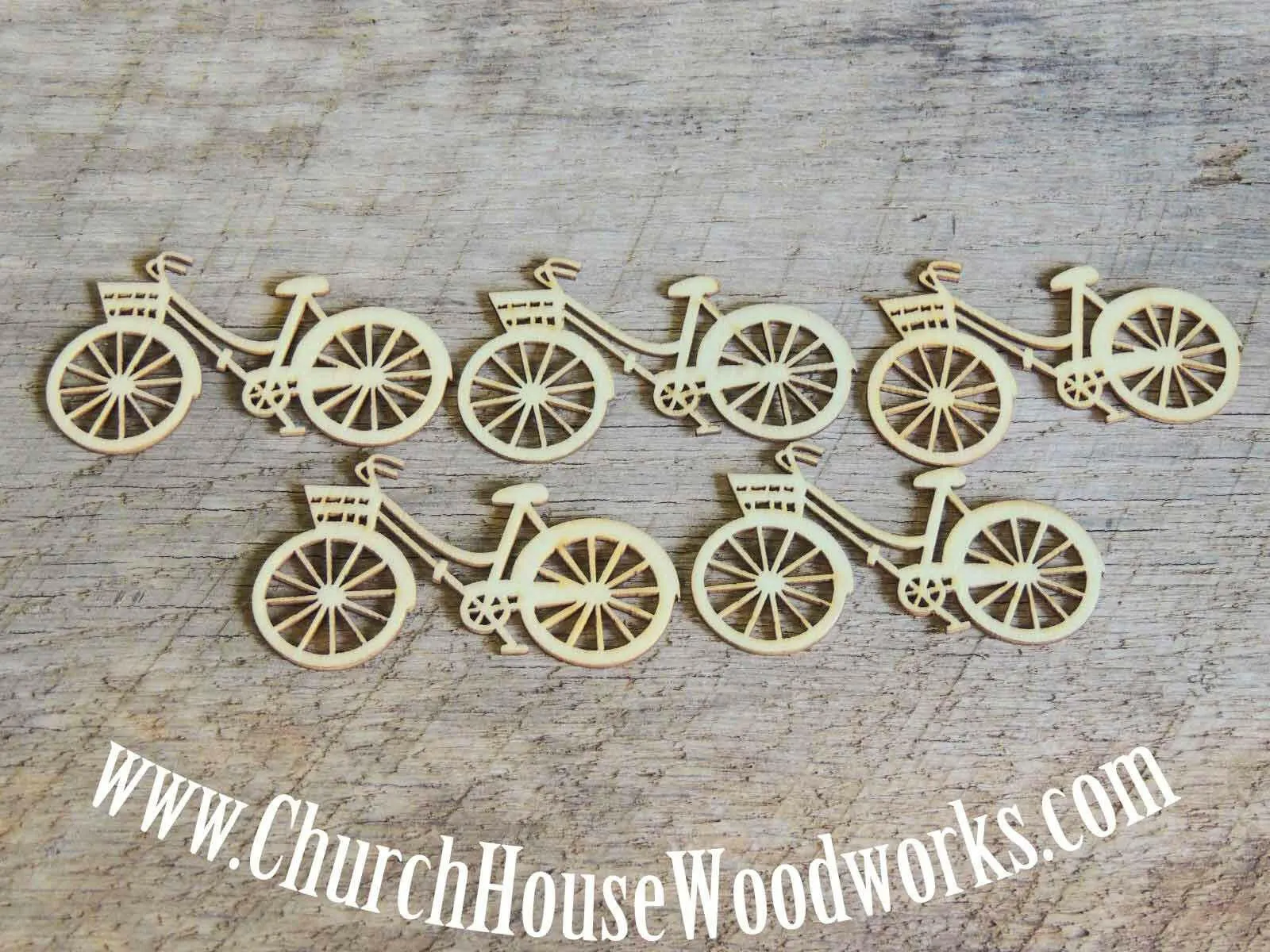 Wooden Bicycle Die Cut Pack of 25