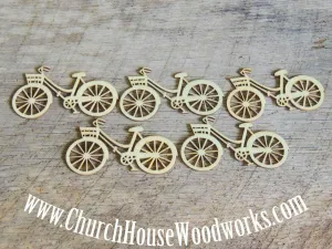Wooden Bicycle Die Cut Pack of 25